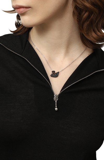 Кулон на цепочке iconic swan SWAROVSKI серебряного цвета по цене 19950 руб., арт. 5347329, фото 2 Кулон на цепочке iconic swan SWAROVSKI, арт. 5347329, фото 2