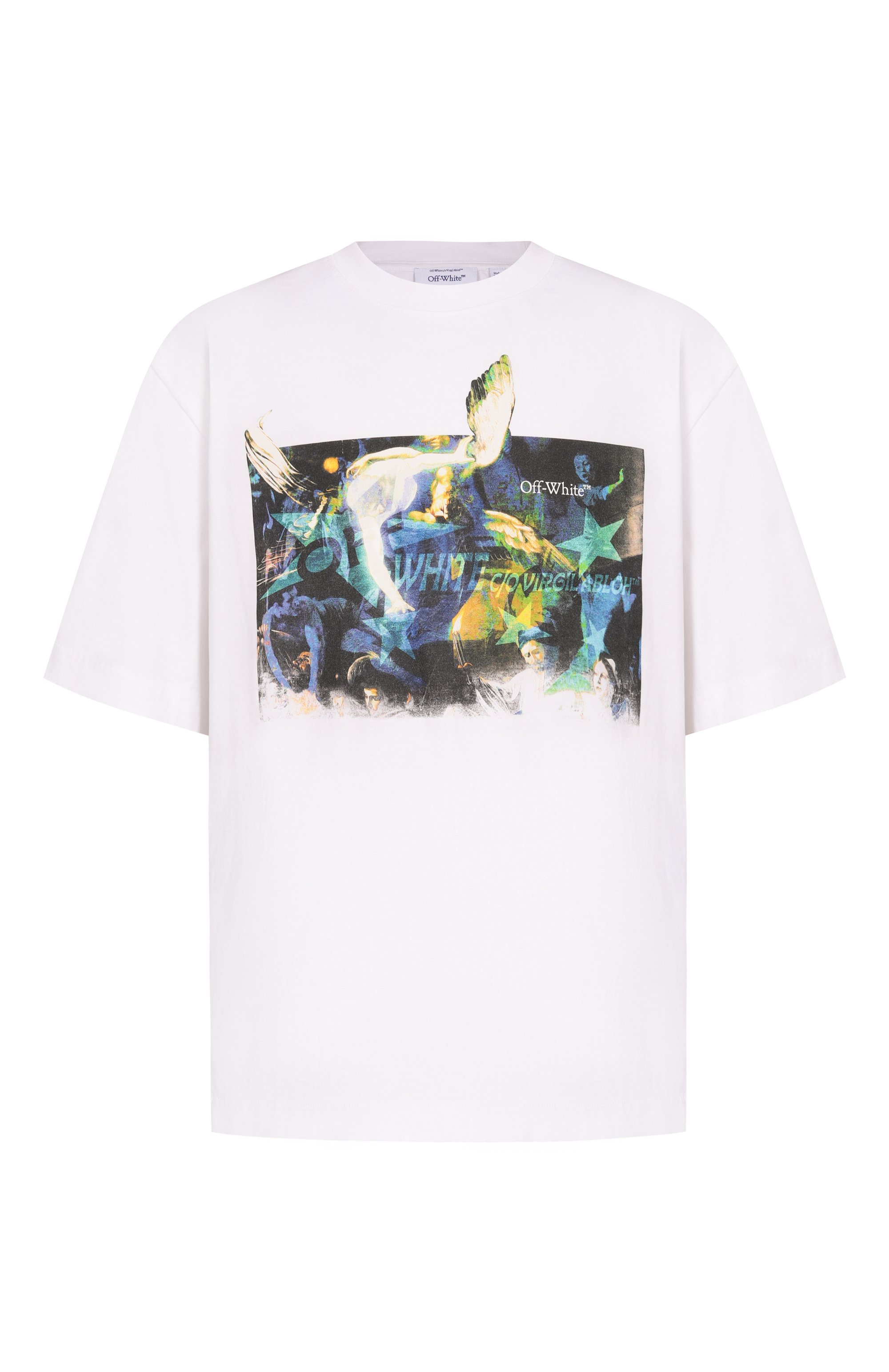 Хлопковая футболка OFF-WHITE, арт. 0MAA120S26JER00C, фото 1