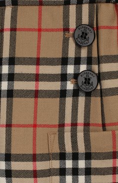 Детские шерстяные брюки BURBERRY бежевого цвета, арт. 8015464 | Фото 3 (Статус проверки: Проверена категория; Материал внешний: Шерсть; Материал подклада: Купро; Девочки Кросс-КТ: Брюки-одежда; Случай: Повседневный; Нос: Не проставлено; Ростовка одежда: 10 - 11 лет | 140 - 146см, 13 - 15 лет | 158 см, 16 лет | 164 см, 3 года | 98 см, 4 года | 104 см, 6 лет | 116 см, 8 лет | 128 см)