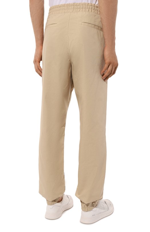 Хлопковые джоггеры HUGO Blue Бежевый, фото 4