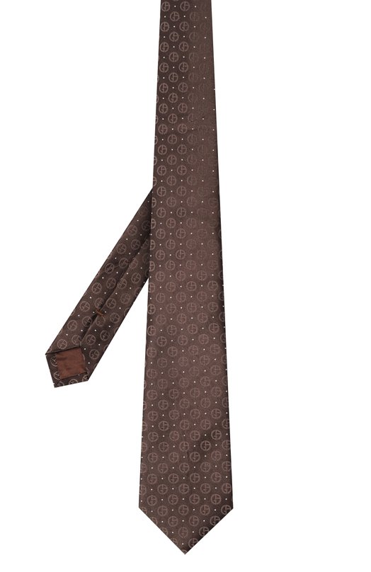 Шелковый галстук Giorgio Armani GM000800/TE16574 Коричневый  GM000800/TE16574 Фото 3