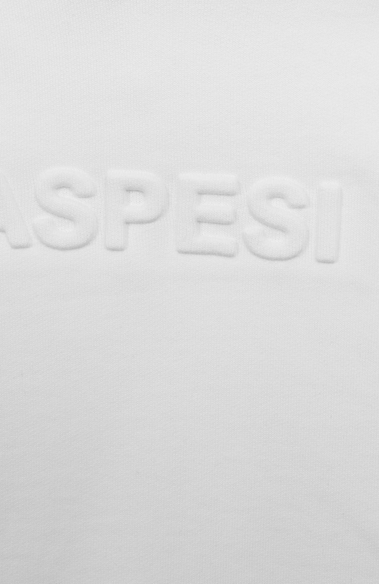 Детский хлопковое худи ASPESI белого цвета, арт. S25007MFM0123 | Фото 3 (Рукава: Длинные; Материал внешний: Хлопок; Мальчики Кросс-КТ: Толстовка-спорт, Худи-одежда; Ростовка одежда: 10 - 11 лет | 140 - 146см, 12 лет | 152 см)