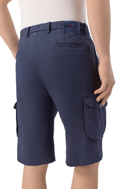 Шорты изо льна и хлопка KITON, арт. UFPPBK0603H, фото 4