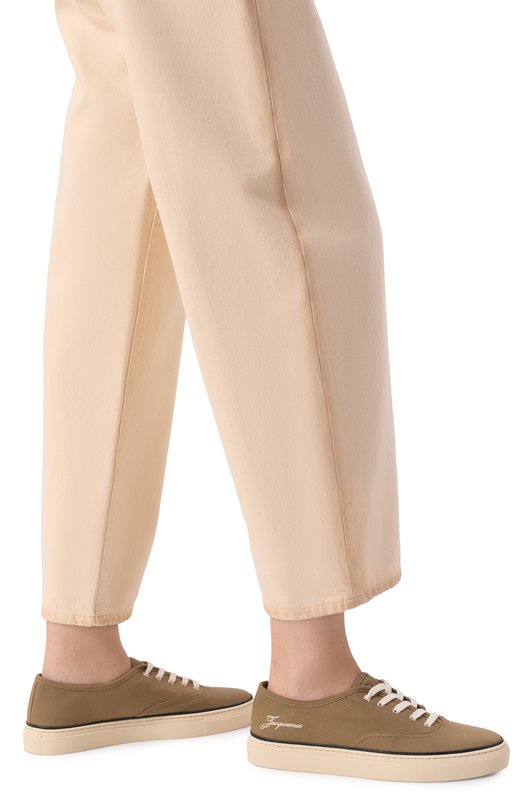 Текстильные кеды Féfé Jacquemus 26EF0W00212/AW00829 Хаки  26EF0W00212/AW00829 Фото 2