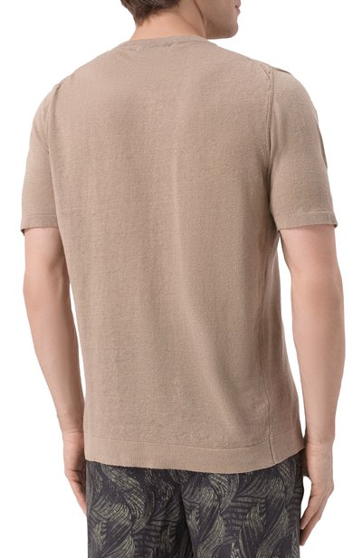 Джемпер изо льна и хлопка INLINUM бежевого цвета по цене 19250 руб., арт. S0FIA, фото 4 Джемпер изо льна и хлопка INLINUM, арт. S0FIA, фото 4