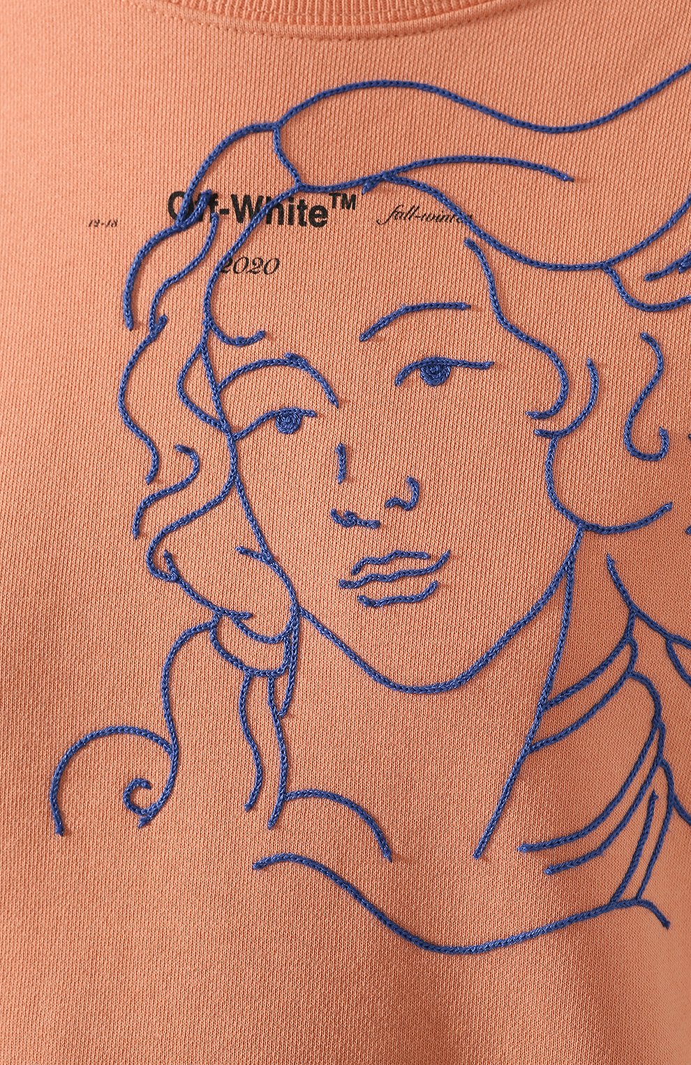 Хлопковый свитшот OFF-WHITE розового цвета по цене 32900 руб., арт. 0WBA026E190030602230, фото 5 Хлопковый свитшот OFF-WHITE, арт. 0WBA026E190030602230, фото 5
