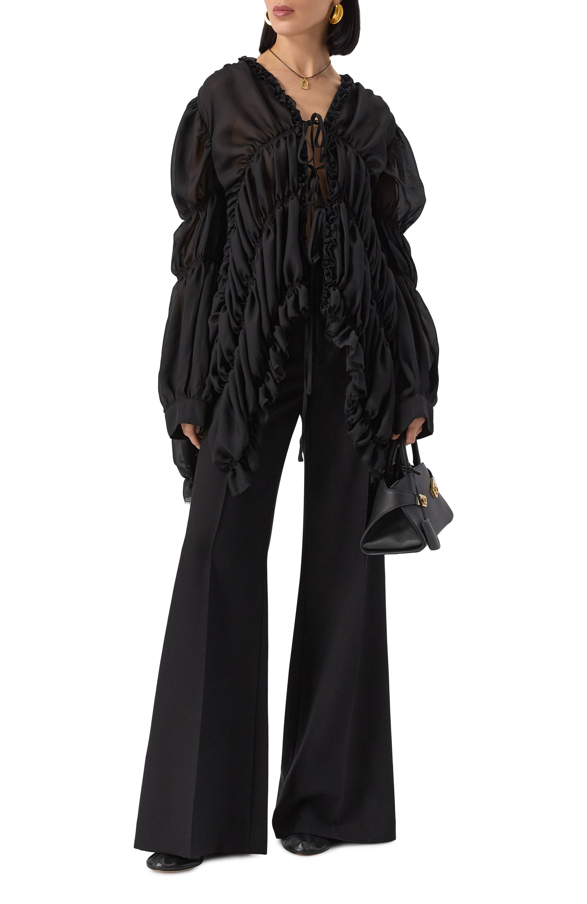 Шерстяные брюки CHLOÉ, арт. CHC25SPA06299, фото 2