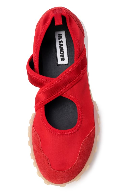 Текстильные кроссовки Jil Sander J15WS0039/P7607 Красный  J15WS0039/P7607 Фото 6