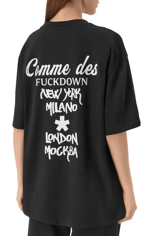 Хлопковая футболка Comme des Fuckdown CFABW01668 Чёрный  CFABW01668 Фото 4