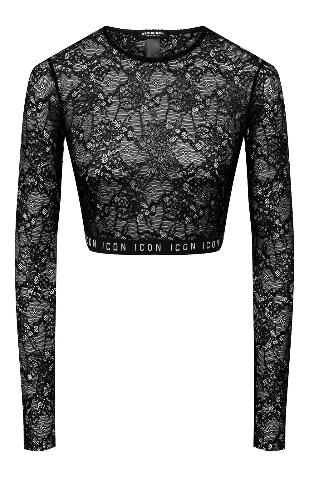 Топ DSQUARED2 черного цвета по цене 11350 руб., арт. D8M084020, фото 1 Топ DSQUARED2, арт. D8M084020, фото 1