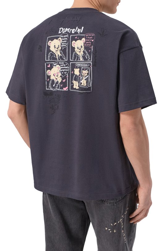 Хлопковая футболка DOMREBEL M M0I/T-SHIRT Серый  M M0I/T-SHIRT Фото 4