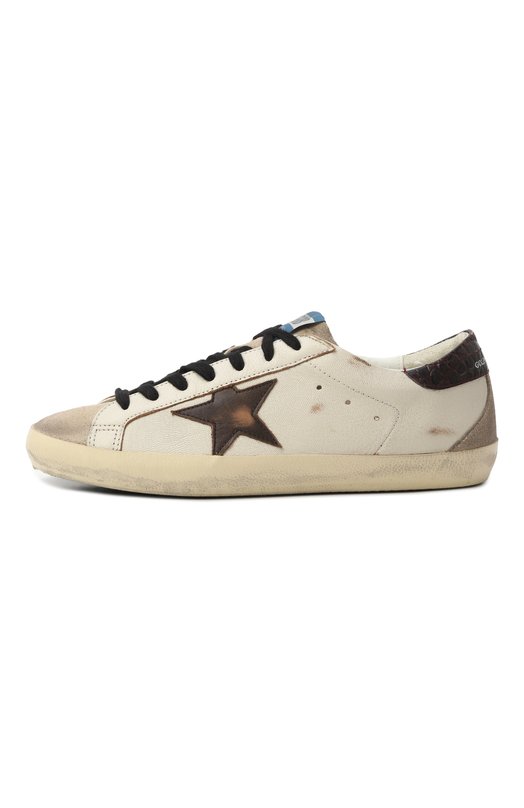 Кожаные кеды Super-Star Golden Goose Deluxe Brand GMF00102.F007553 Белый  GMF00102.F007553 Фото 4