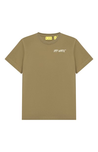 Хлопковая футболка OFF-WHITE, арт. 0BAA002S26JER005_001