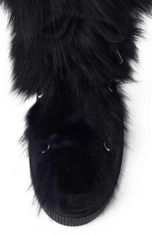 Полусапоги с мехом лисы Santoni WTCG71968GA2AHFT Чёрный  WTCG71968GA2AHFT Фото 6