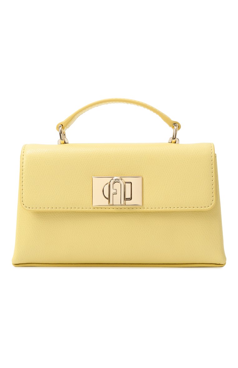 Женская сумка furla 1927 mini FURLA желтого цвета, арт. WE00423/ARE000 | Фото 1 (Материал: Натуральная кожа; Размер: mini; Ремень/цепочка: На ремешке)