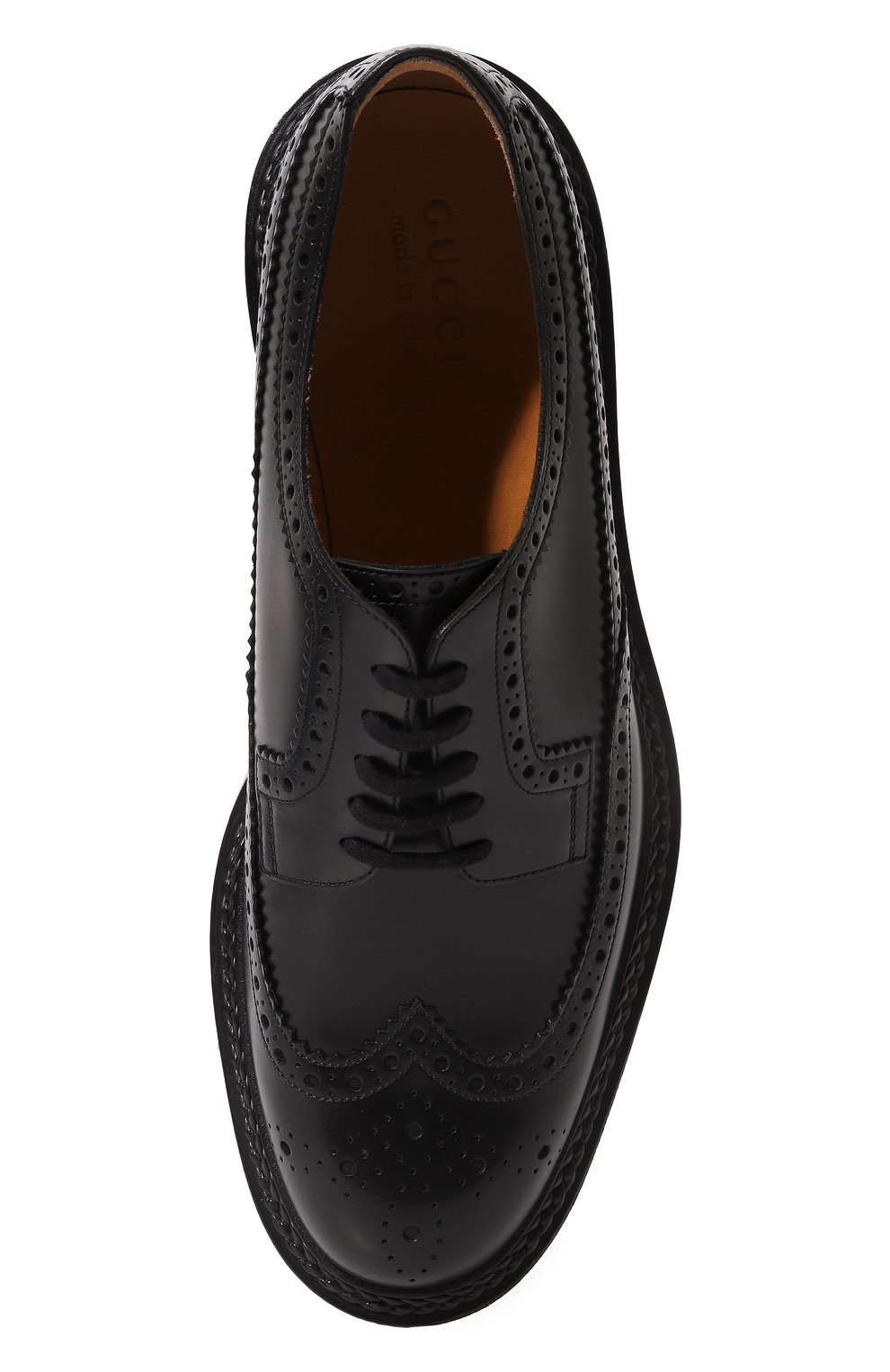 Кожаные дерби GUCCI черного цвета по цене 128160 руб., арт. 669830 0GQ00, фото 6 Кожаные дерби GUCCI, арт. 669830 0GQ00, фото 6