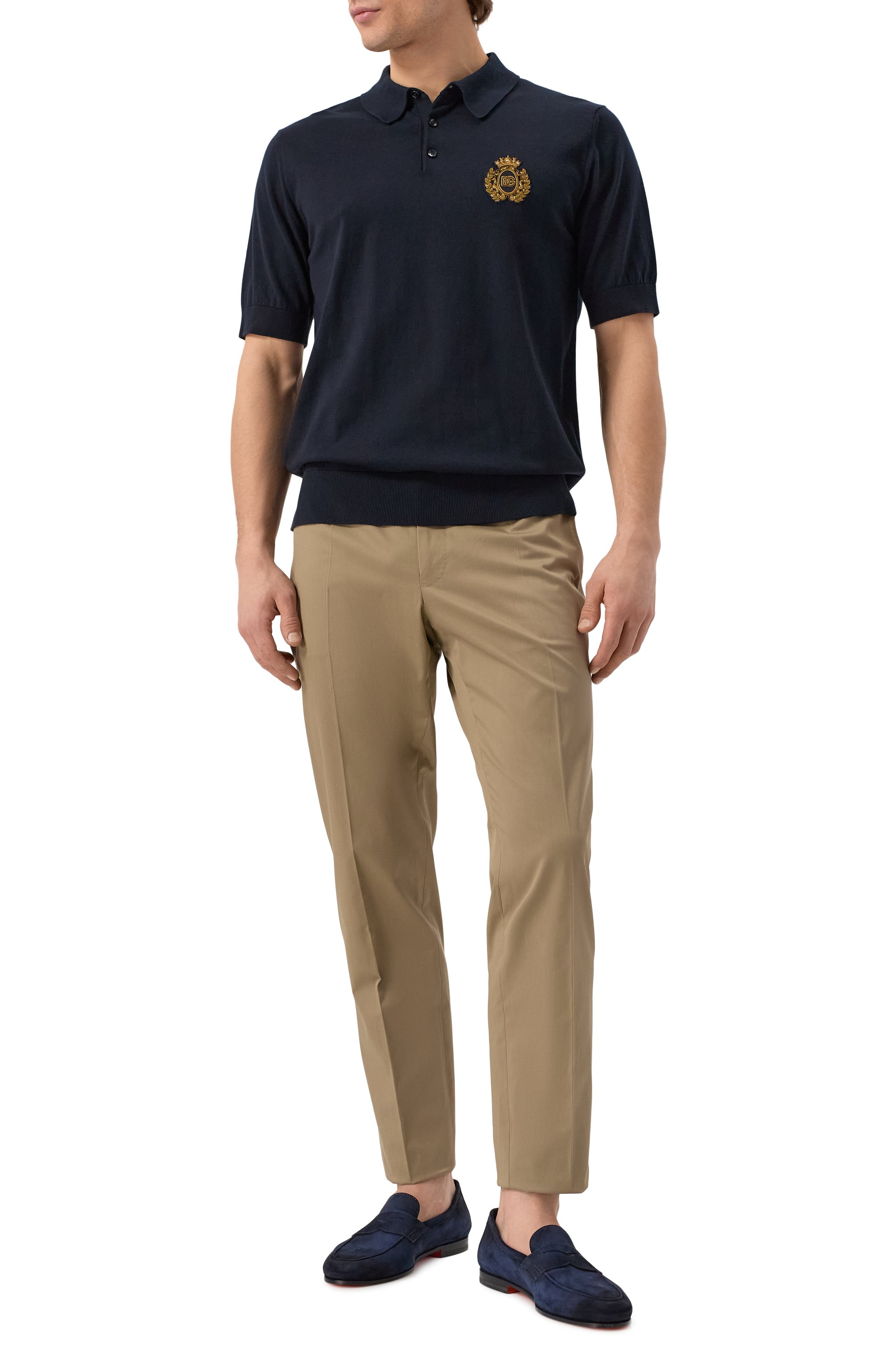 Хлопковое поло DOLCE & GABBANA, арт. GXZ02Z/JBCG3, фото 2