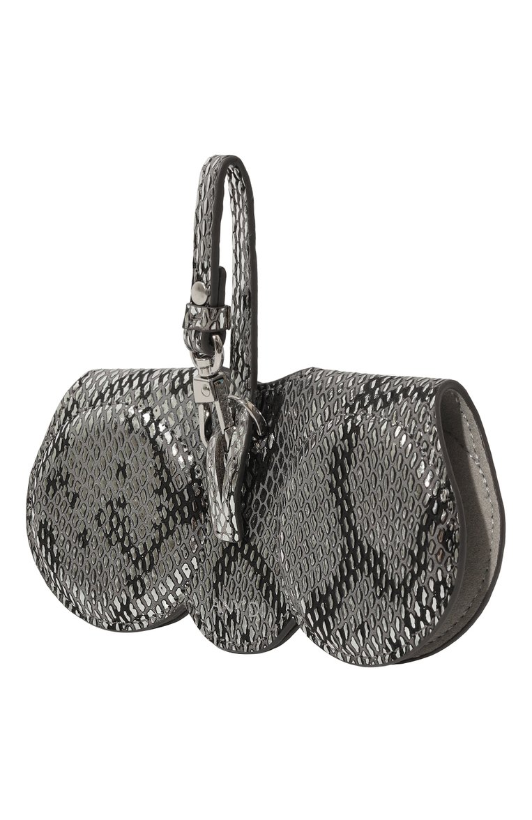 Женские футляр для очков ANY DI серого цвета, арт. SP101602 SNAKE SILVER | Фото 2 (Нос: Не проставлено; Региональные ограничения белый список (Axapta Mercury): Не проставлено; Материал: Экокожа)