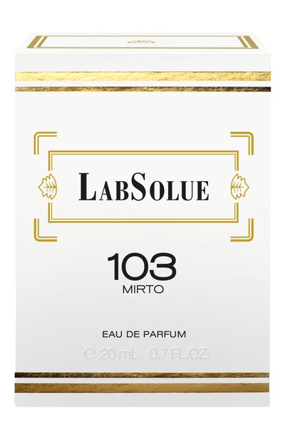 Парфюмерная вода 103 mirto (20ml) LABSOLUE бесцветного цвета по цене 9530 руб., арт. 8011530970383, фото 2 Парфюмерная вода 103 mirto (20ml) LABSOLUE, арт. 8011530970383, фото 2