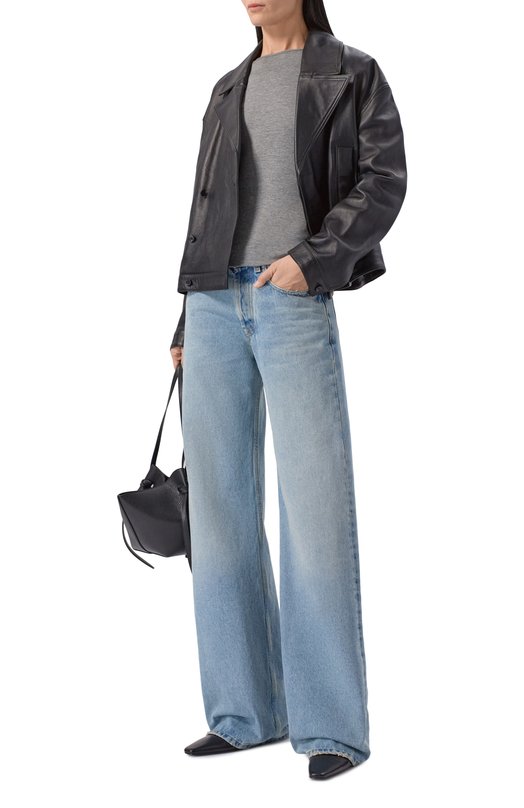 Лонгслив из шелка и хлопка 12 STOREEZ 135744 Серый  135744 Фото 2