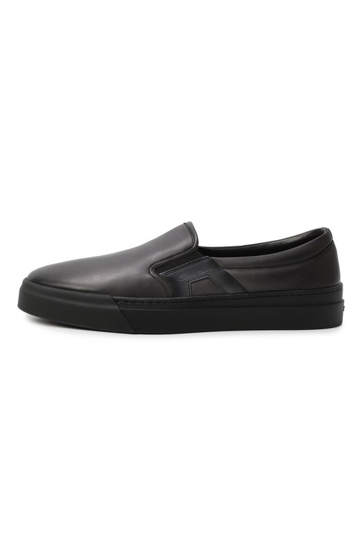 Кожаные слипоны Gloria Santoni MBGG22125NE0TG0N Серый  MBGG22125NE0TG0N Фото 4