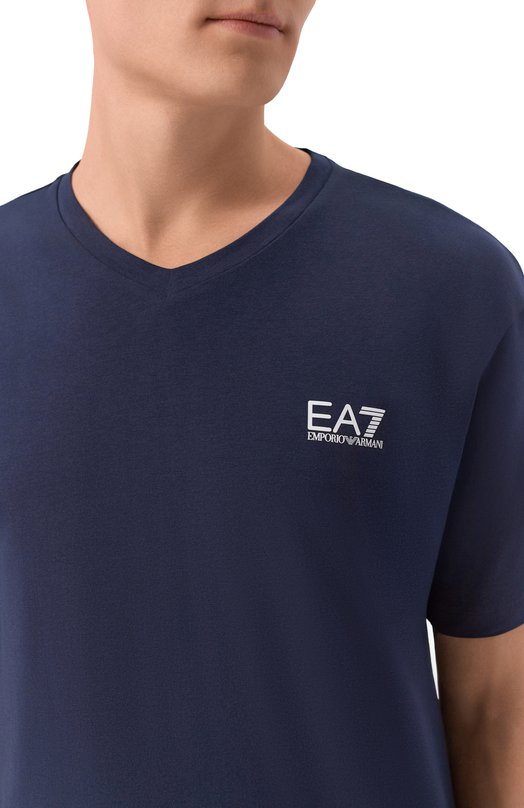 Хлопковая футболка EA7 8NPT27/PJVQZ Синий  8NPT27/PJVQZ Фото 5