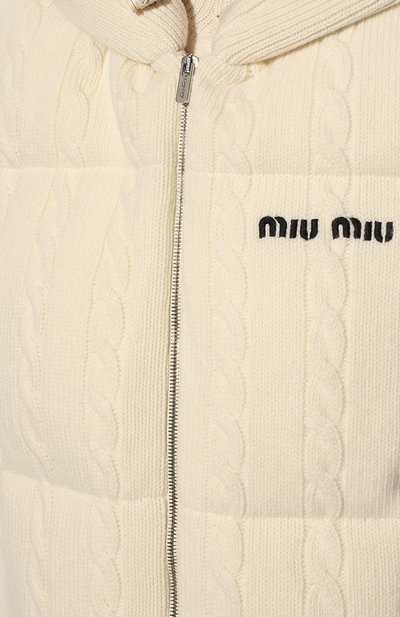 Пуховый жилет из кашемира и шерсти MIU MIU, арт. ML738-1ZHW-F0018, фото 5