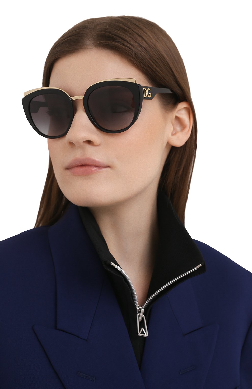 Солнцезащитные очки DOLCE & GABBANA черного цвета по цене 44850 руб., арт. 4383-501/8G, фото 2 Солнцезащитные очки DOLCE & GABBANA, арт. 4383-501/8G, фото 2