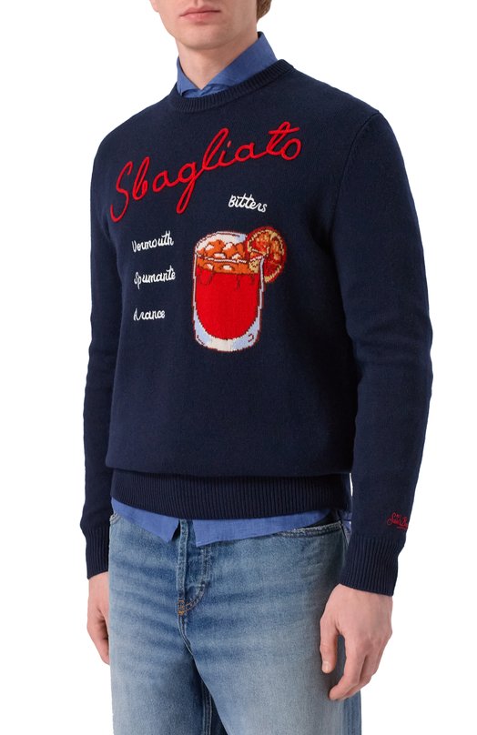 Джемпер из шерсти и вискозы MC2 Saint Barth HER0001-00322I/HER0N Синий  HER0001-00322I/HER0N Фото 3