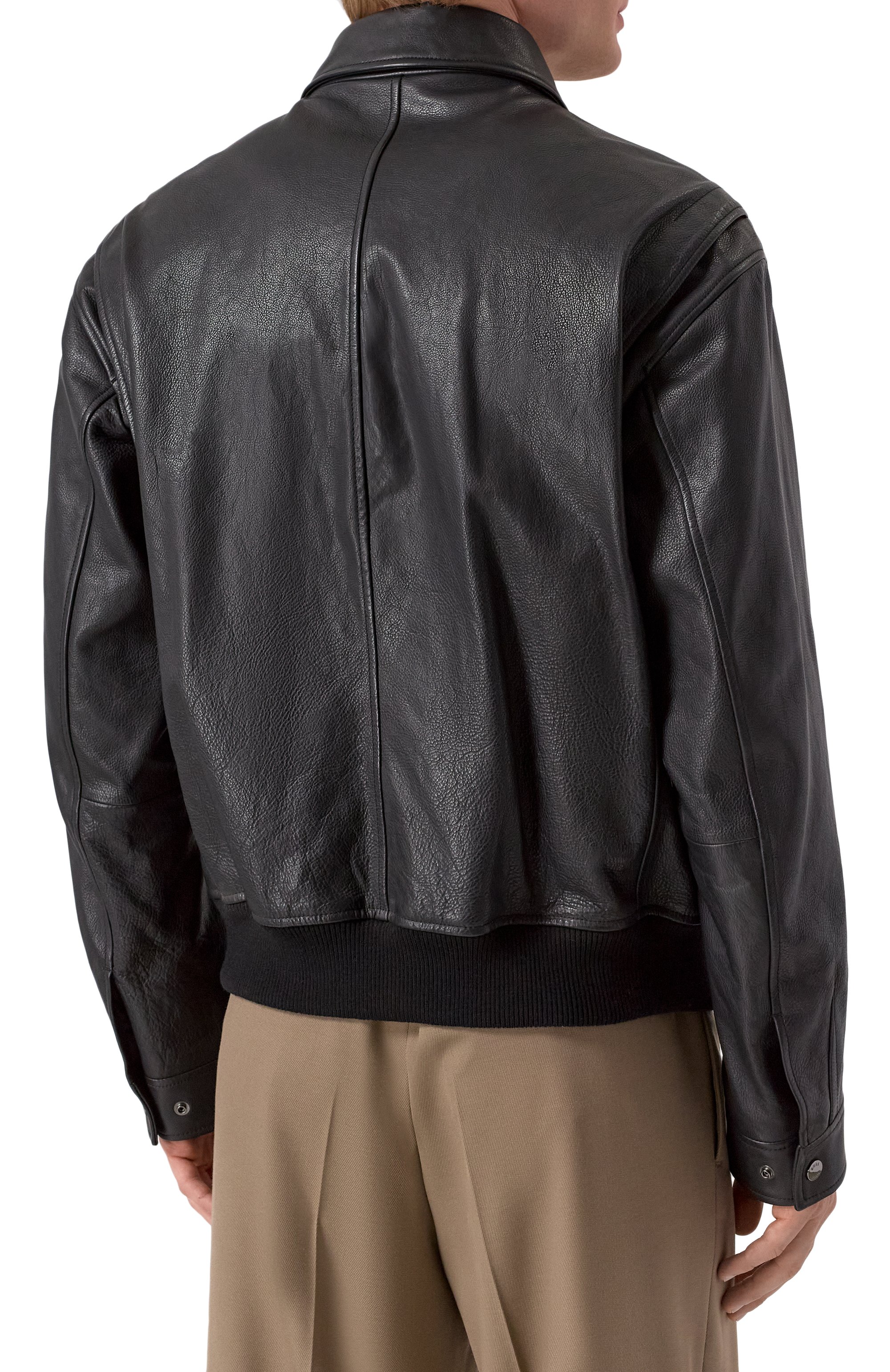 Кожаный бомбер BOSS, арт. 50532807, фото 4