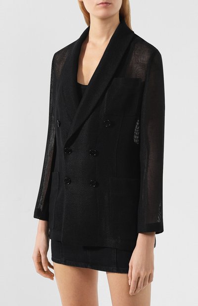 Двубортный жакет RALPH LAUREN черного цвета по цене 383500 руб., арт. 290748013, фото 3 Двубортный жакет RALPH LAUREN, арт. 290748013, фото 3