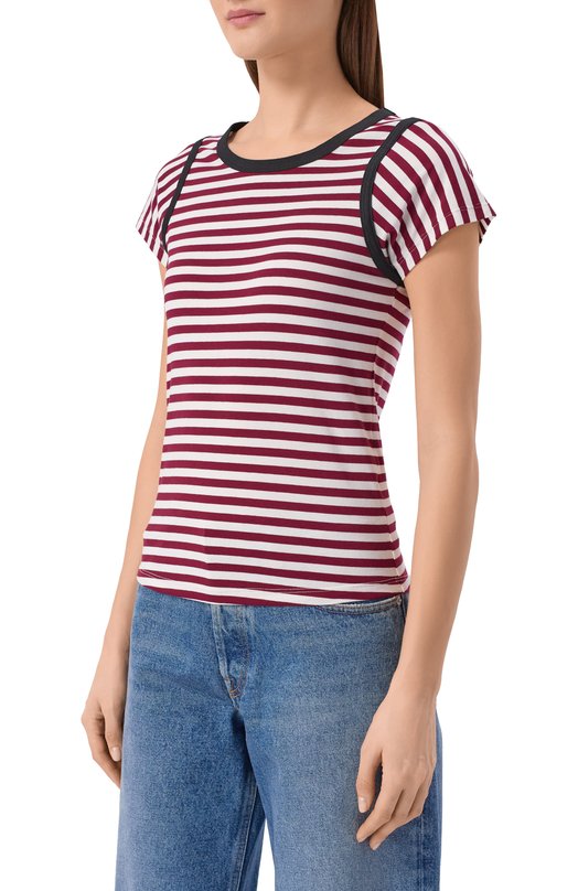 Хлопковая футболка MSGM 4041MDM99N/267128 Бордовый  4041MDM99N/267128 Фото 3