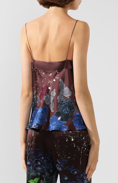 Шелковый топ на бретельках с принтом MENG, арт. LW-9-CH-MLR, фото 4