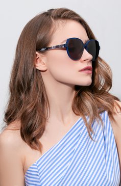 Женские солнцезащитные очки DIOR EYEWEAR синего цвета, арт. DI0R0NDE2 X6E | Фото 2 (Тип очков: С/з; Нос: Не проставлено; Региональные ограничения белый список (Axapta Mercury): Не проставлено)