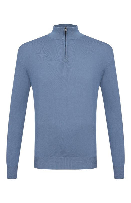 Хлопковый джемпер Canali C0015/MK02459 Голубой C0015/MK02459