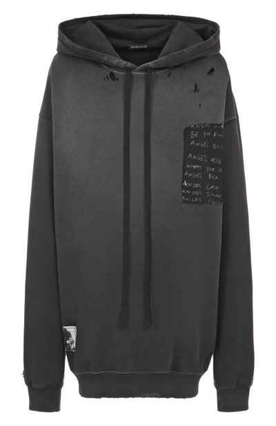 Женский хлопковое худи ANN DEMEULEMEESTER, арт. B0013229/FA639