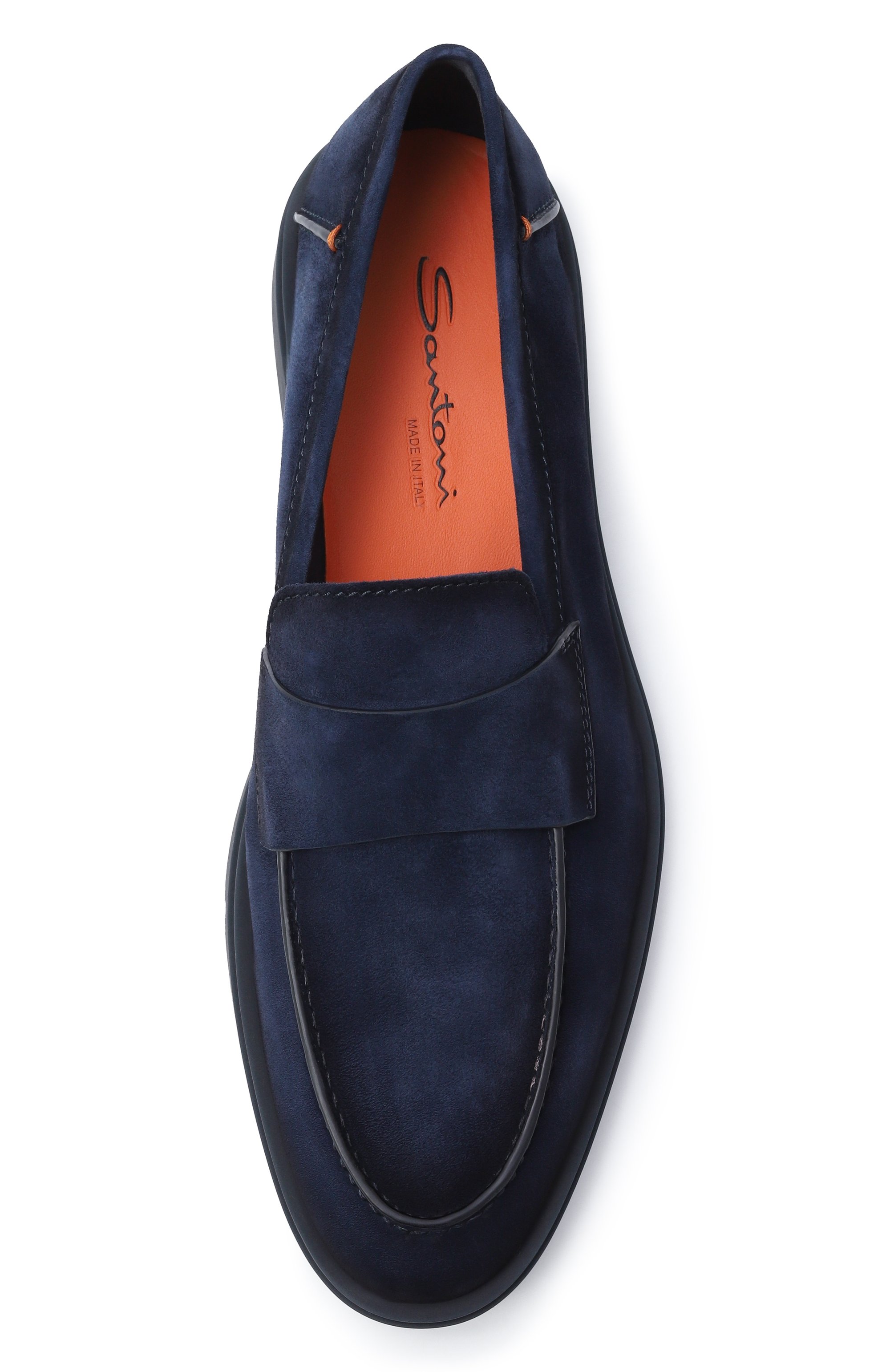 Замшевые лоферы detroit SANTONI темно-синего цвета по цене 99500 руб., арт. MGDG1905100TSEAA, фото 6 Замшевые лоферы detroit SANTONI, арт. MGDG1905100TSEAA, фото 6