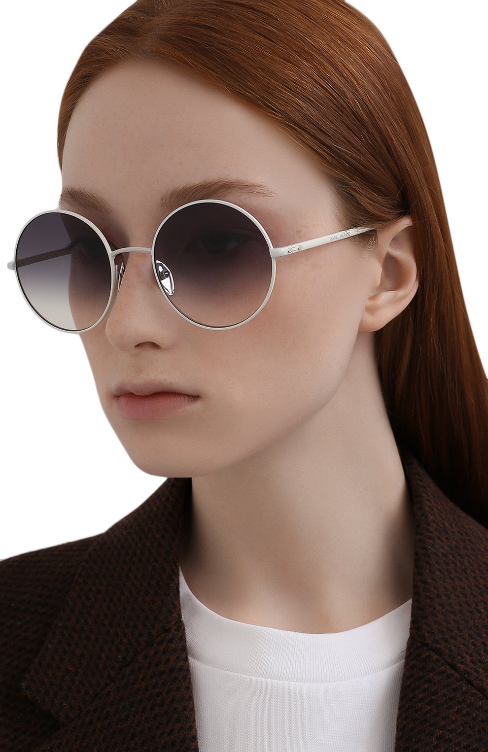 Солнцезащитные очки ISABEL MARANT белого цвета по цене 19100 руб., арт. IM0016 8U0, фото 2 Солнцезащитные очки ISABEL MARANT, арт. IM0016 8U0, фото 2