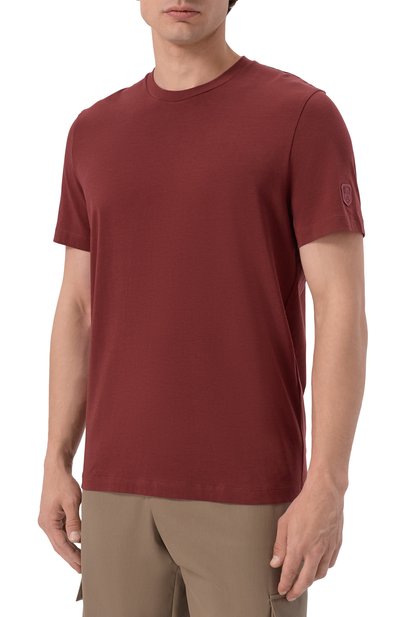 Хлопковая футболка CORNELIANI коричневого цвета по цене 20800 руб., арт. 28G586/2A25004, фото 3 Хлопковая футболка CORNELIANI, арт. 28G586/2A25004, фото 3