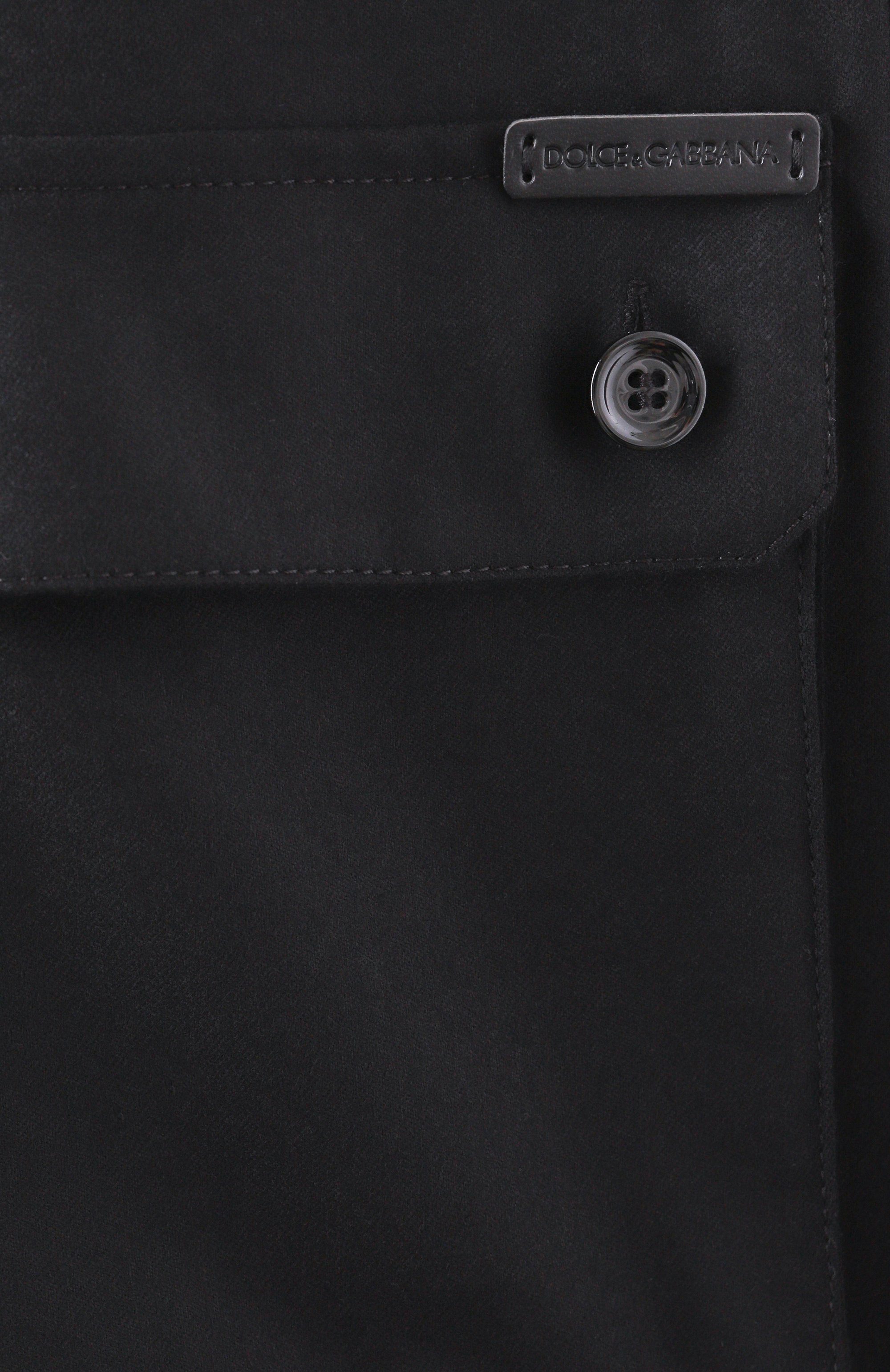 Шерстяная рубашка DOLCE & GABBANA черного цвета по цене 141500 руб., арт. G5MD1T/FU21Q, фото 6 Шерстяная рубашка DOLCE & GABBANA, арт. G5MD1T/FU21Q, фото 6