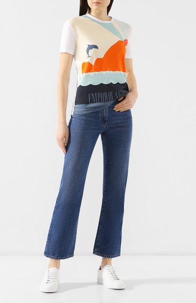 Хлопковая футболка EMPORIO ARMANI разноцветного цвета по цене 14450 руб., арт. 3G2T62/2J07Z, фото 2 Хлопковая футболка EMPORIO ARMANI, арт. 3G2T62/2J07Z, фото 2