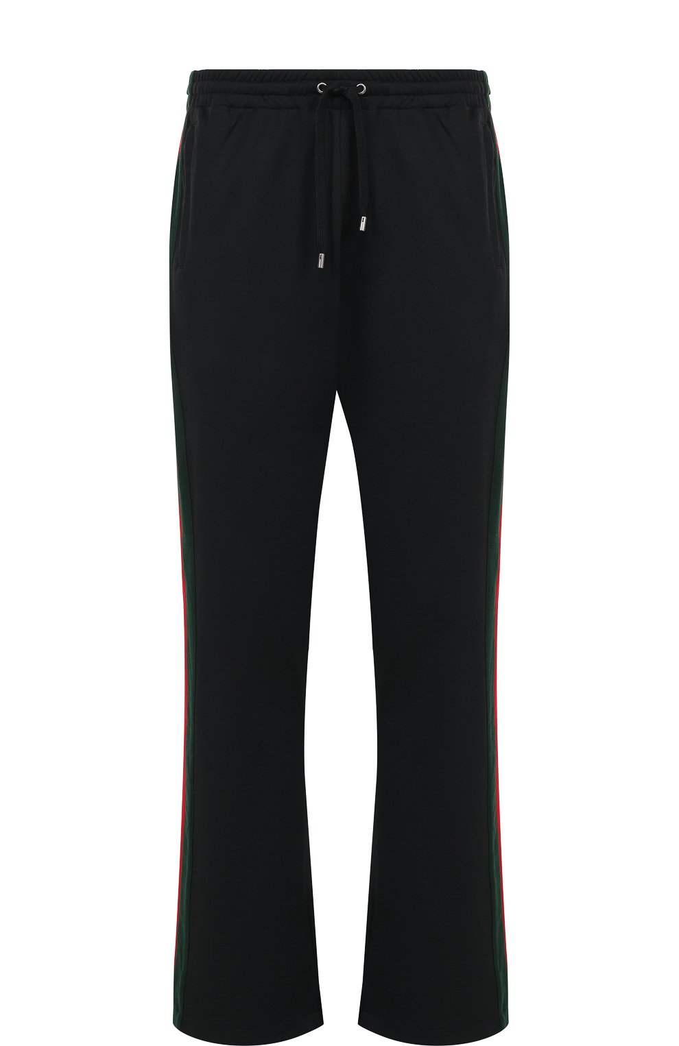 Брюки прямого кроя с лампасами и поясом на резинке GUCCI, арт. 493657/X7A90, фото 1