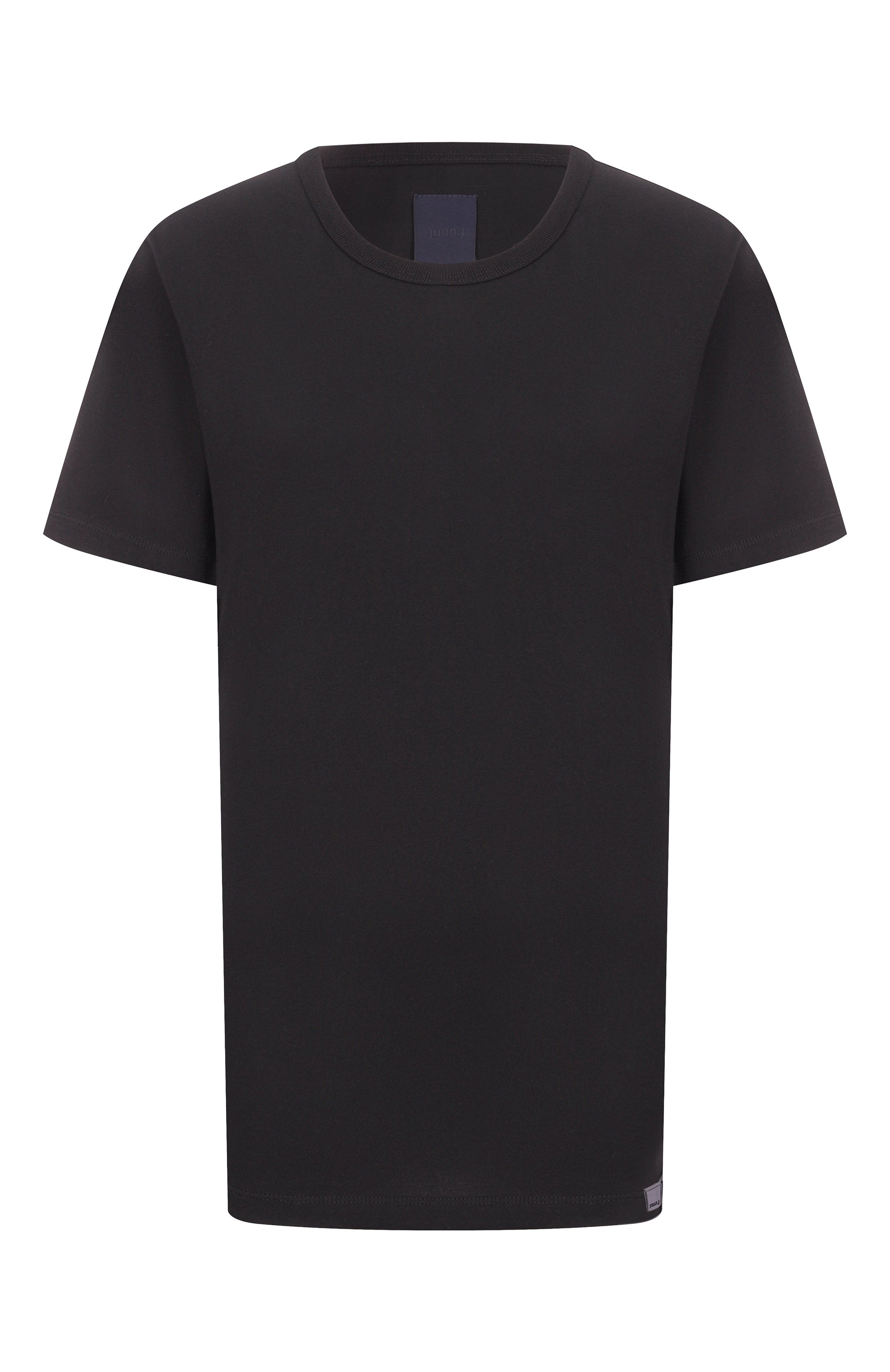 Хлопковая футболка JUUN.J черного цвета по цене 21750 руб., арт. JW5242W015, фото 1 Хлопковая футболка JUUN.J, арт. JW5242W015, фото 1