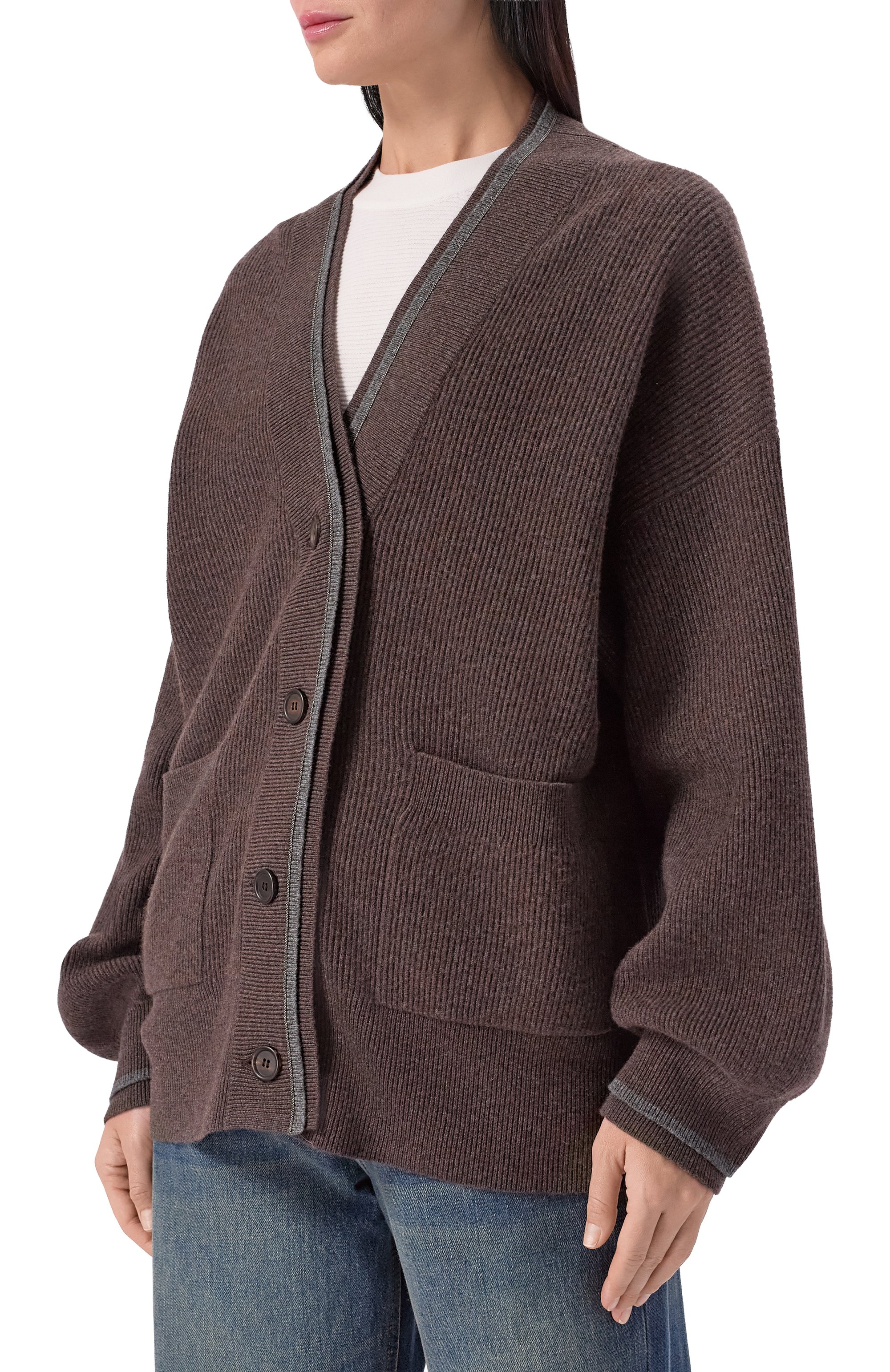 Кардиган из шерсти и кашемира BRUNELLO CUCINELLI, арт. M16222716, фото 3