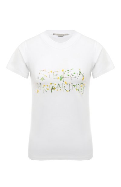 Женская хлопковая футболка STELLA MCCARTNEY, арт. 6J0072 3SPX10
