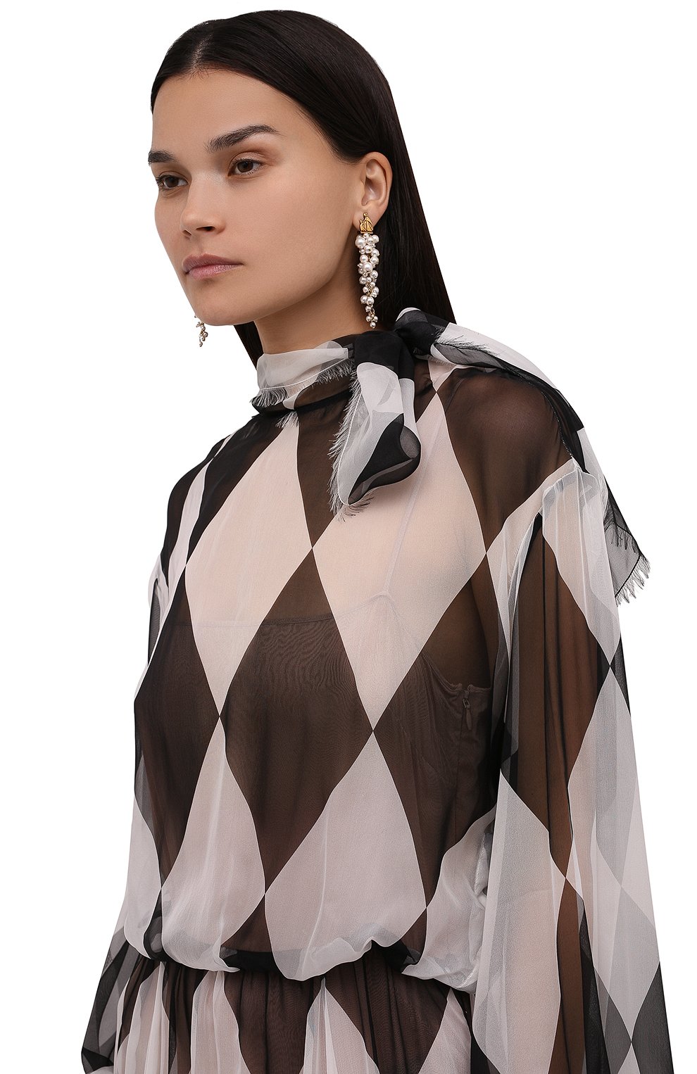 Серьги LANVIN белого цвета по цене 58750 руб., арт. AW-CJYA0Y-PERL-A21, фото 2 Серьги LANVIN, арт. AW-CJYA0Y-PERL-A21, фото 2