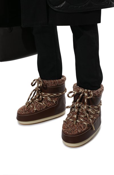 Комбинированные сапоги chloé x moon boot  CHLOÉ, арт. CHC21W534W0, фото 3