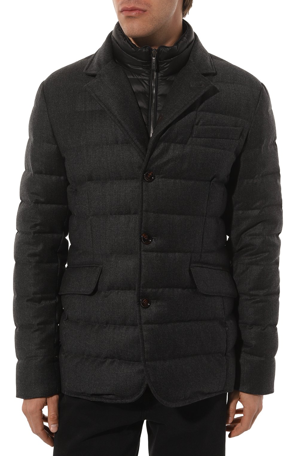 Пуховая куртка nomos-ff MOORER темно-серого цвета по цене 215000 руб., арт. MOUGI100246 TEPA240 NOMOS-FF, фото 3 Пуховая куртка nomos-ff MOORER, арт. MOUGI100246 TEPA240 NOMOS-FF, фото 3