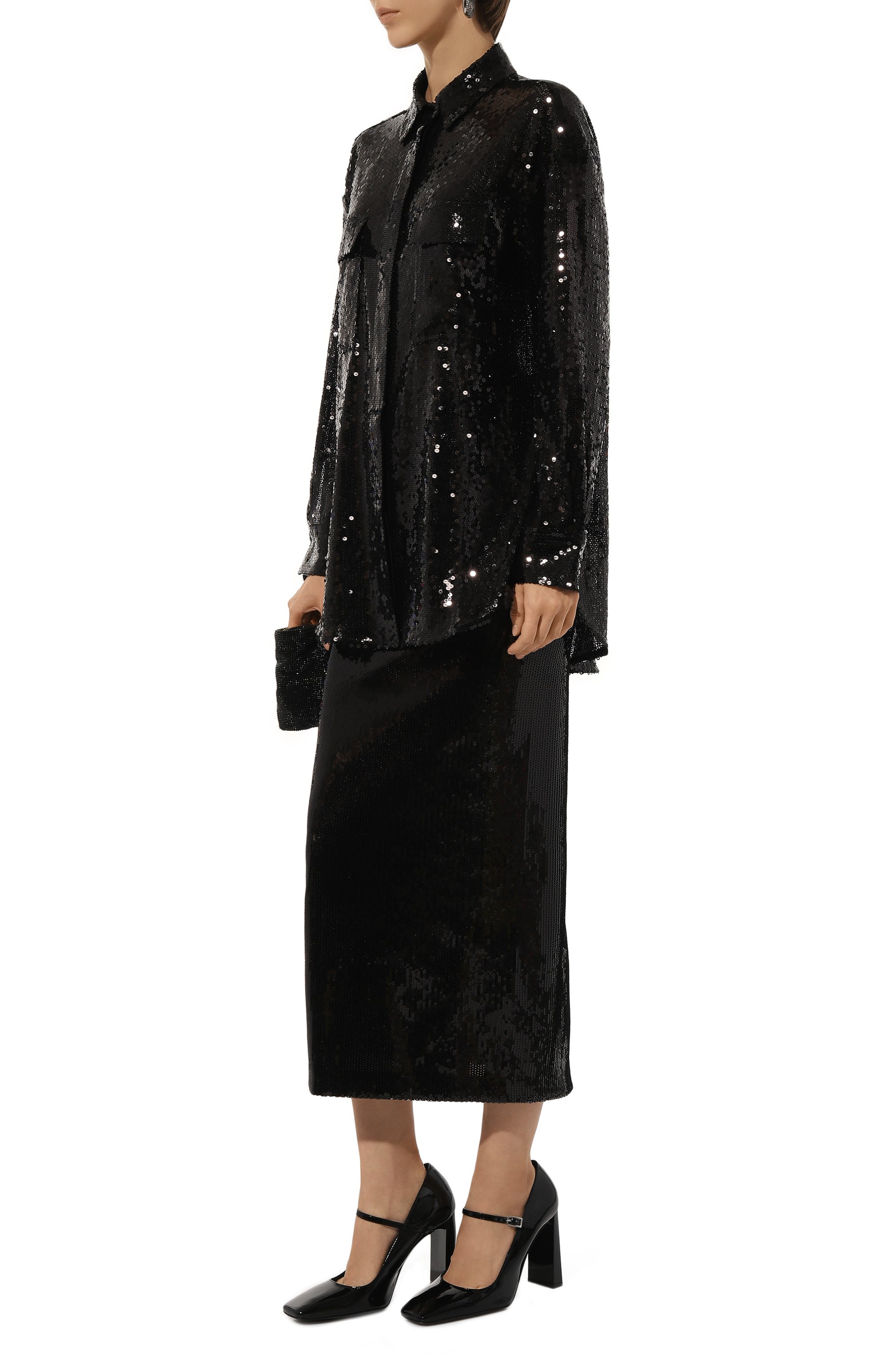 Блузка с отделкой пайетками BOSS ORANGE, арт. 50524263, фото 2