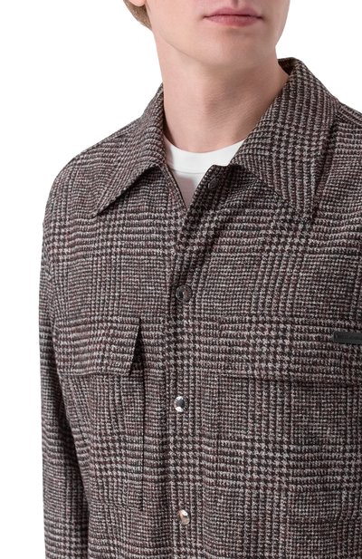 Рубашка из шерсти и хлопка DOLCE & GABBANA, арт. G5MM6T/FQMKD, фото 5